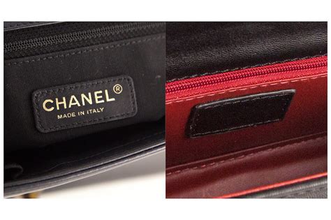 chanel boy black stamp made in italy in gold